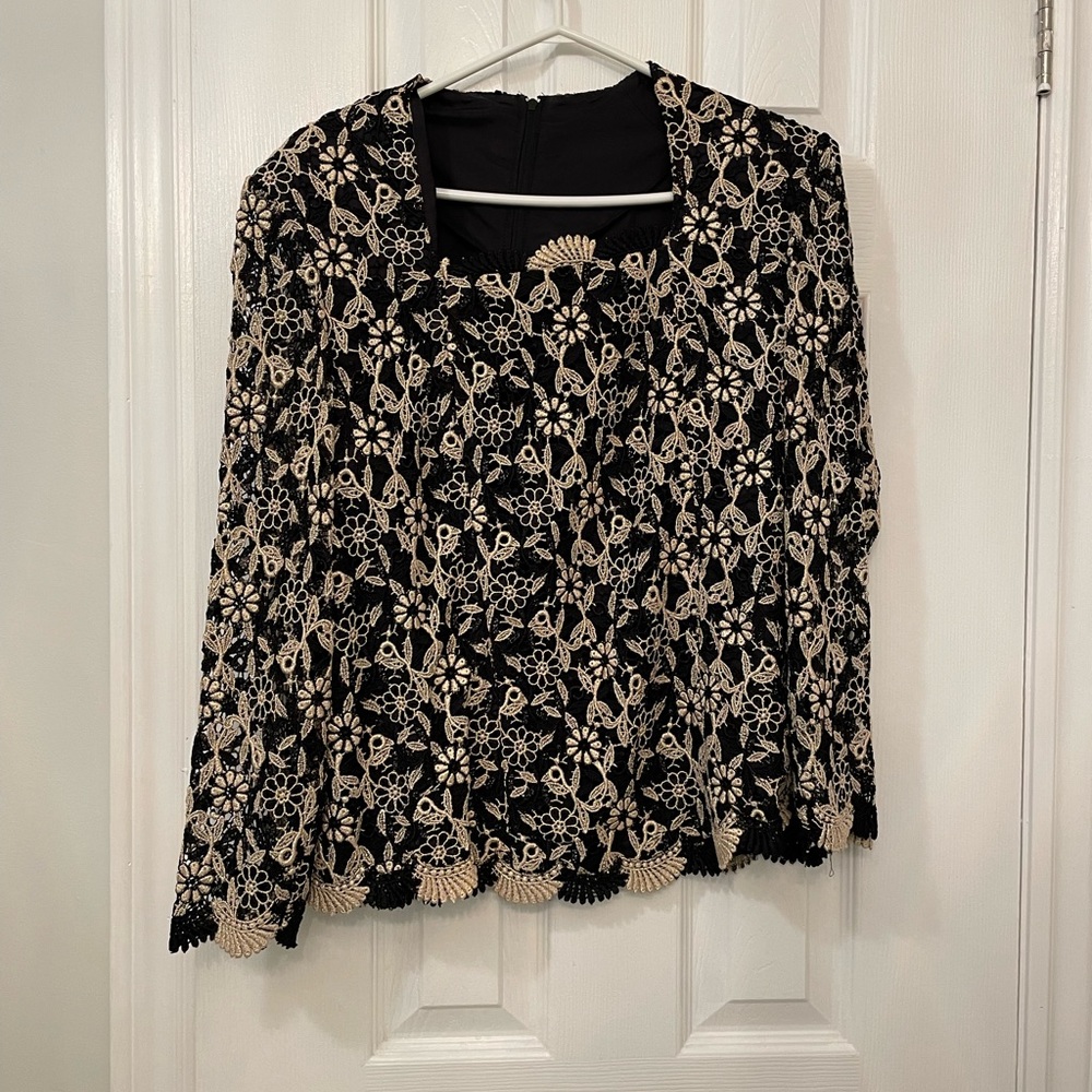 Gold and Black Top